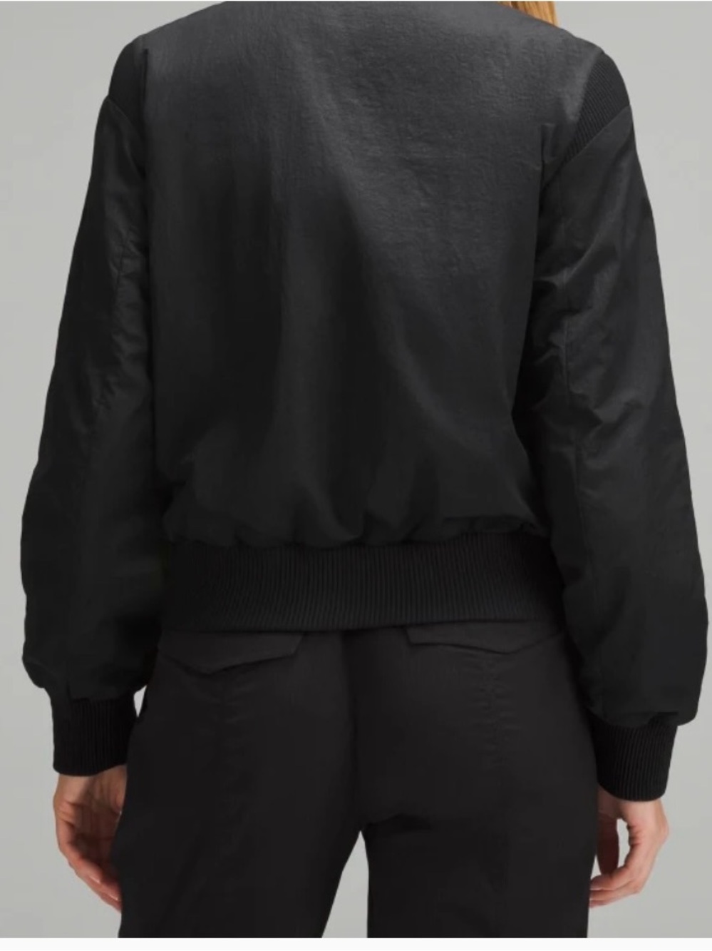 Lululemon reversible bomber/athletic jacket black - Picture 3 of 14